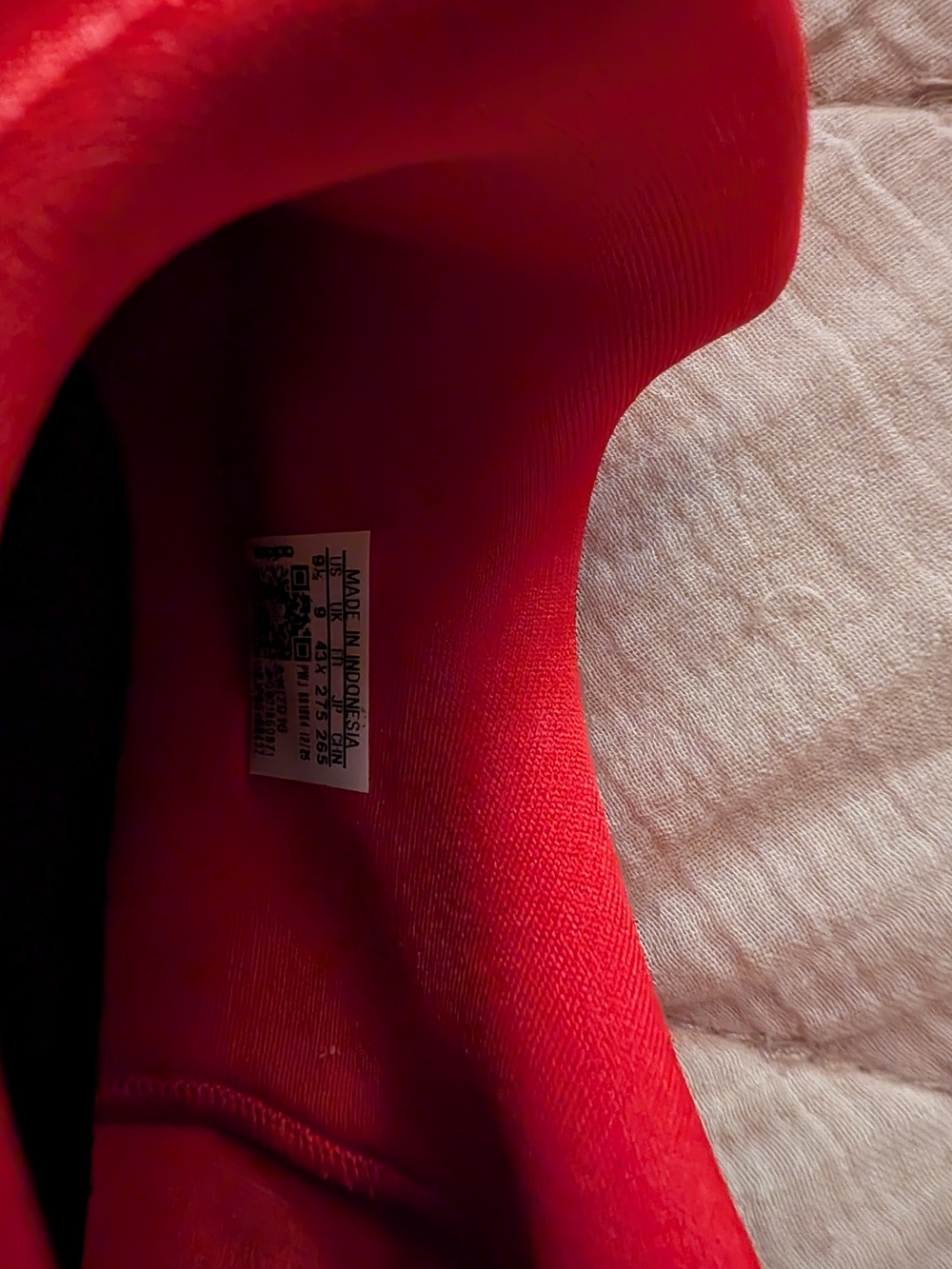 adidas Red Bad Bunny Ballerina Sneakers with White Stripes - Picture 4 of 6